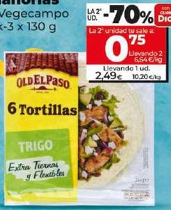Oferta de Old El Paso - Tortillas De Harina De Trigo por 2,49€ en Dia