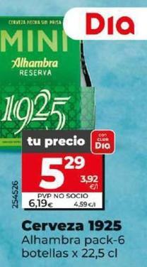Oferta de Alhambra - Cerveza 1925 por 5,29€ en Dia