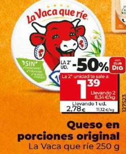 Oferta de La Vaca Que Ríe - Queso En Porciones Original por 2,78€ en Dia