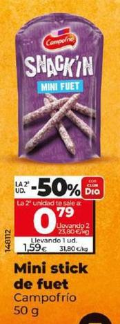 Oferta de Campofrío - Mini Stick De Fuet por 1,59€ en Dia