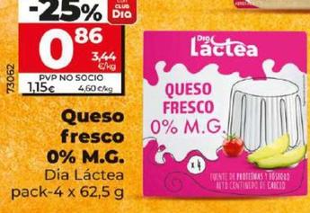 Oferta de Dia Lactea - Queso Fresco 0% M.G. por 0,86€ en Dia