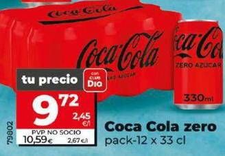 Oferta de Coca Cola - Zero por 9,72€ en Dia