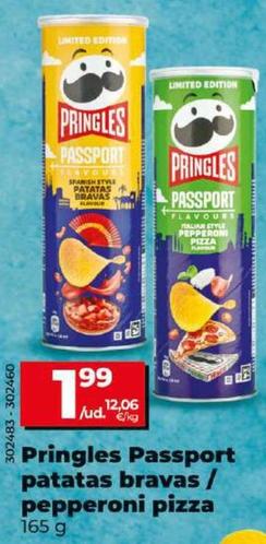Oferta de Pringles - Passport Patatas Bravas / Pepperoni Pizza por 1,99€ en Dia
