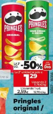 Oferta de Pringles - Original / Sour Cream & Onion por 2,59€ en Dia