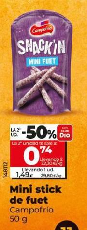 Oferta de Campofrío - Mini Stick De Fuet por 1,55€ en Dia