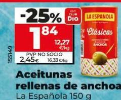 Oferta de La Española - Aceitunas Rellenas De Anchoa por 1,84€ en Dia