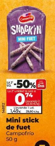 Oferta de Campofrío - Mini Stick De Fuet por 1,49€ en Dia