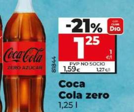 Oferta de Coca-cola - Zero por 1,25€ en Dia