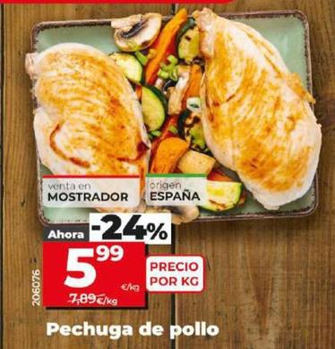 Oferta de Pechuga De Pollo por 5,99€ en Dia