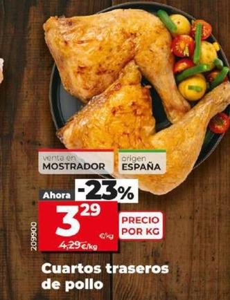 Oferta de Cuartos Traseros De Pollo por 3,29€ en Dia