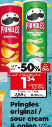 Oferta de Pringles - Original / Sour Cream & Onion por 2,69€ en Dia