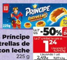 Oferta de Galletas Príncipe Estrellas De Chocolate Con Leche por 2,49€ en Dia