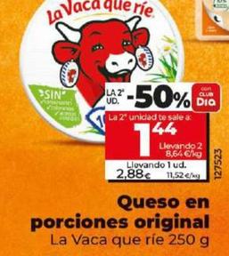 Oferta de La Vaca Que Ríe - Queso En Porciones Original por 2,88€ en Dia