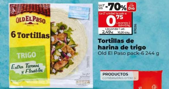 Oferta de Old El Paso - Tortillas De Harina De Trigo por 2,49€ en Dia