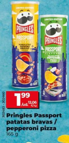 Oferta de Pringles - Passport Patatas Bravas / Pepperoni Pizza por 1,99€ en Dia
