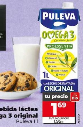 Oferta de Puleva - Bebida Lactea Omega 3 Original por 1,69€ en Dia
