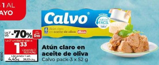 Oferta de Calvo - Atún Claro En Aceite De Oliva por 4,45€ en Dia