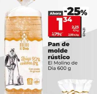 Oferta de El Molino De Dia - Pan De Molde Rustico por 1,34€ en Dia