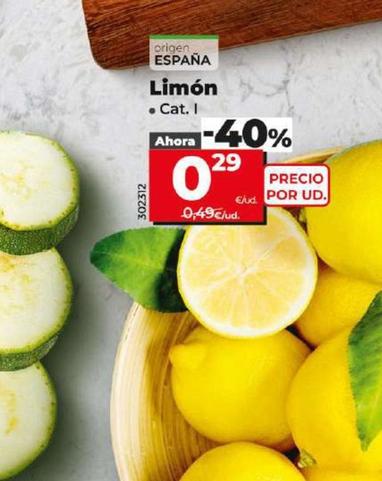 Oferta de Limon por 0,29€ en Dia