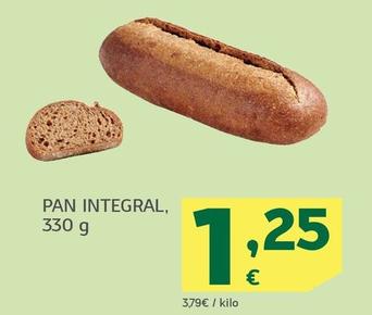 Oferta de Pan Integral por 1,25€ en HiperDino