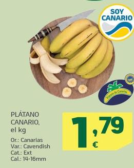 Oferta de Platano Canario por 1,79€ en HiperDino