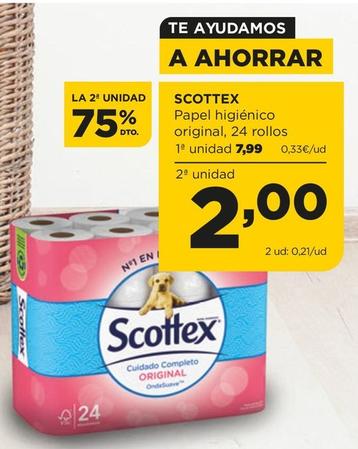 Oferta de Scottex - Papel Higiénico Original por 7,99€ en Alimerka