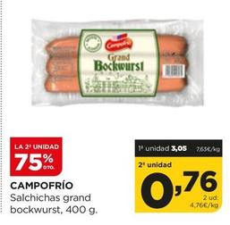 Oferta de Campofrío - Salchichas Grand Bockwurst por 3,05€ en Alimerka