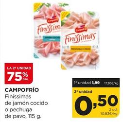 Oferta de Campofrío - Finíssimas De Jamón Cocido por 1,99€ en Alimerka