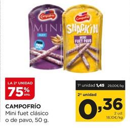 Oferta de Campofrío - Mini Fuet Clásico por 1,45€ en Alimerka