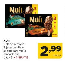 Oferta de Nuii - Helado Almond & Java Vanilla O Salted Caramel & Macadamia por 2,99€ en Alimerka