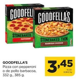 Oferta de Goodfella's - Pizza Con Pepperoni O De Pollo Barbacoa por 3,45€ en Alimerka