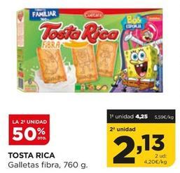 Oferta de Cuétara - Tosta Rica Galletas Fibra por 4,25€ en Alimerka