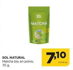Oferta de Sol - Natural Matcha Bio En Polvo por 7,1€ en Alimerka