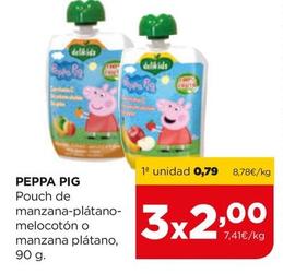Oferta de Peppa Pig - Pouch De Manzana-platano-melocoton O Manzana Platano por 0,79€ en Alimerka