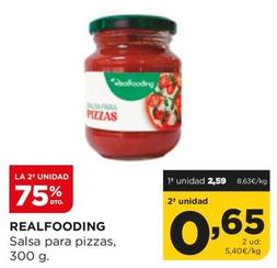 Oferta de Realfooding - Salsa Para Pizzas por 2,59€ en Alimerka