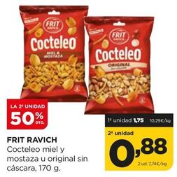 Oferta de Frit Ravich - Cocteleo Miel Y Mostaza U Original Sin Cáscara por 1,75€ en Alimerka