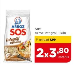 Oferta de Sos - Arroz Integral por 1,99€ en Alimerka