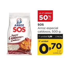 Oferta de Sos - Arroz Especial Caldo por 1,39€ en Alimerka