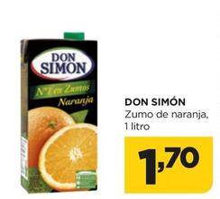 Oferta de Don Simón - Zumo De Naranja por 1,7€ en Alimerka