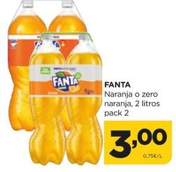Oferta de Fanta - Naranja O Zero Naranja por 3€ en Alimerka