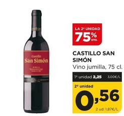 Oferta de Castillo San Simón - Vino Jumilla por 2,25€ en Alimerka