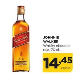 Oferta de Johnnie Walker - Whisky Etiqueta Roja por 14,45€ en Alimerka