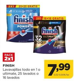 Oferta de Finish - Lavavajillas Todo En 1 o Ultimate por 7,99€ en Alimerka