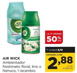 Oferta de Air Wick - Ambientadores Freshmatic Floral, Lirio O Nenuco por 5,75€ en Alimerka