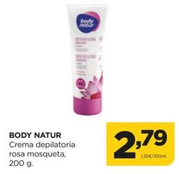 Oferta de Body Natur - Crema Depilatoria Rosa Mosqueta por 2,79€ en Alimerka