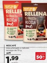 Oferta de Nescafé - Descafeinado O Natural por 1,99€ en Alimerka