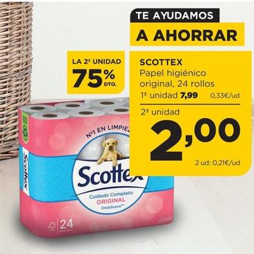Oferta de Scottex - Papel Higiénico Original por 7,99€ en Alimerka