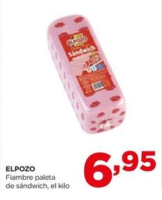 Oferta de Elpozo - Fiambre Paleta De Sándwich por 6,95€ en Alimerka