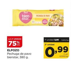 Oferta de Elpozo - Pechuga De Pavo Bienstar por 3,95€ en Alimerka