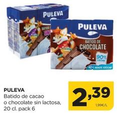 Oferta de Puleva - Batido De Cacao O Chocolate Sin Lactosa por 2,39€ en Alimerka